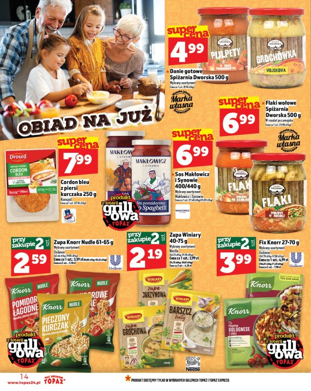 TOPAZ - gazetka promocyjna Gazetka od czwartku 05.06 do środy 11.06 - strona 14