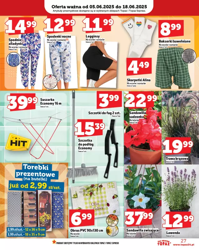 TOPAZ - gazetka promocyjna Gazetka od czwartku 05.06 do środy 11.06 - strona 27