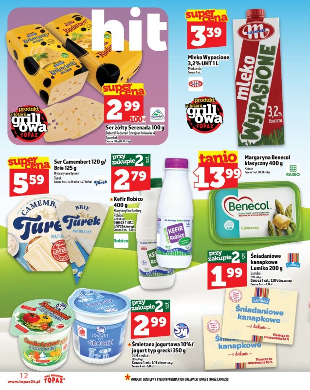 TOPAZ - gazetka promocyjna Gazetka od czwartku 05.06 do środy 11.06 - strona 12