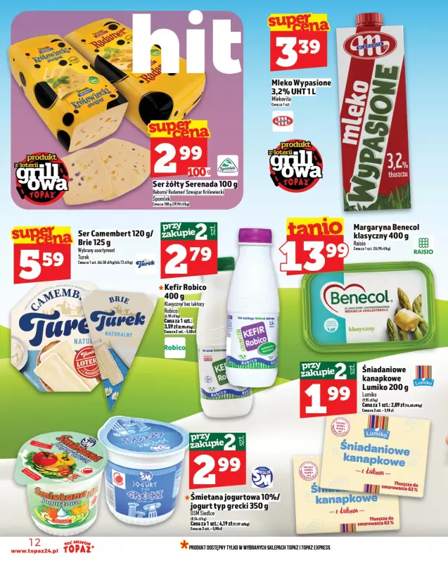 TOPAZ - gazetka promocyjna Gazetka od czwartku 05.06 do środy 11.06 - strona 12