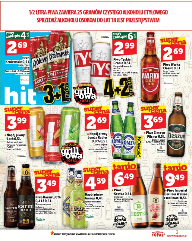 TOPAZ - gazetka promocyjna Gazetka od czwartku 12.06 do środy 18.06 - strona 3