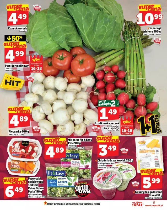 TOPAZ - gazetka promocyjna Gazetka od czwartku 12.06 do środy 18.06 - strona 9