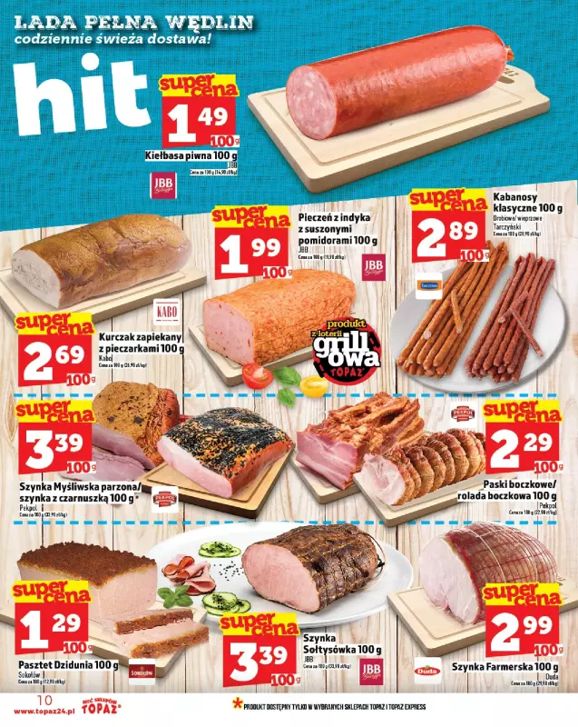 TOPAZ - gazetka promocyjna Gazetka od czwartku 12.06 do środy 18.06 - strona 10