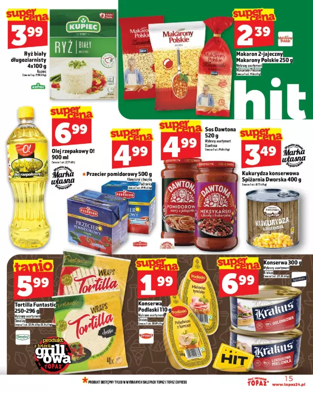 TOPAZ - gazetka promocyjna Gazetka od czwartku 12.06 do środy 18.06 - strona 15