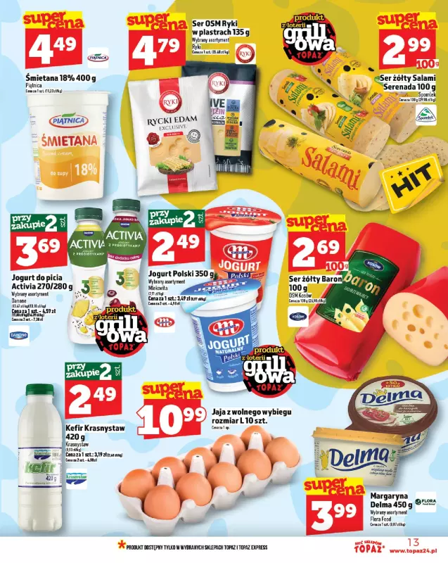 TOPAZ - gazetka promocyjna Gazetka od czwartku 12.06 do środy 18.06 - strona 13