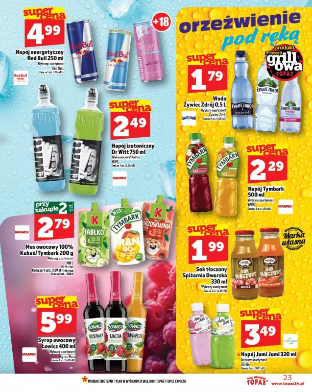 TOPAZ - gazetka promocyjna Gazetka od czwartku 12.06 do środy 18.06 - strona 23