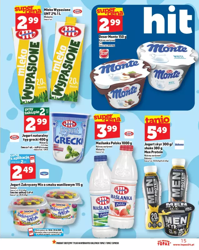 TOPAZ - gazetka promocyjna Gazetka od piątku 20.06 do środy 25.06 - strona 15