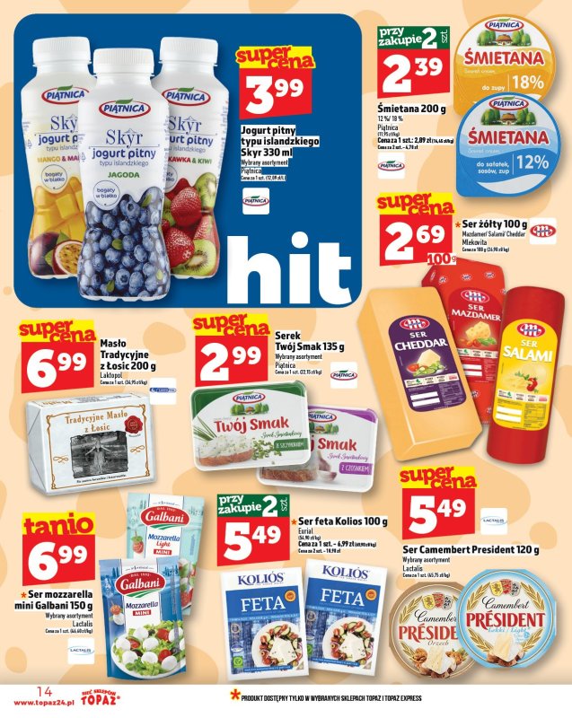 TOPAZ - gazetka promocyjna Gazetka od piątku 20.06 do środy 25.06 - strona 14