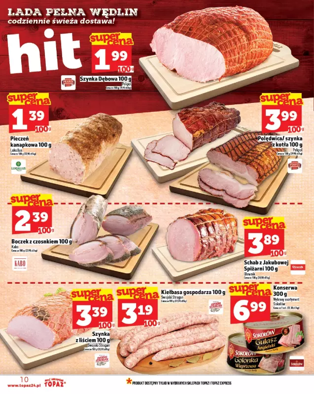 TOPAZ - gazetka promocyjna Gazetka od czwartku 26.06 do środy 02.07 - strona 10
