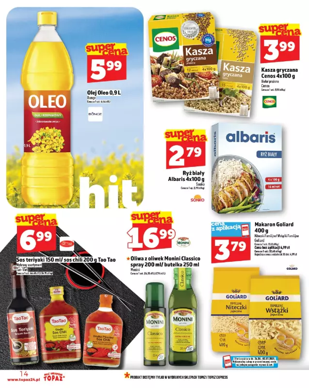 TOPAZ - gazetka promocyjna Gazetka od czwartku 26.06 do środy 02.07 - strona 14