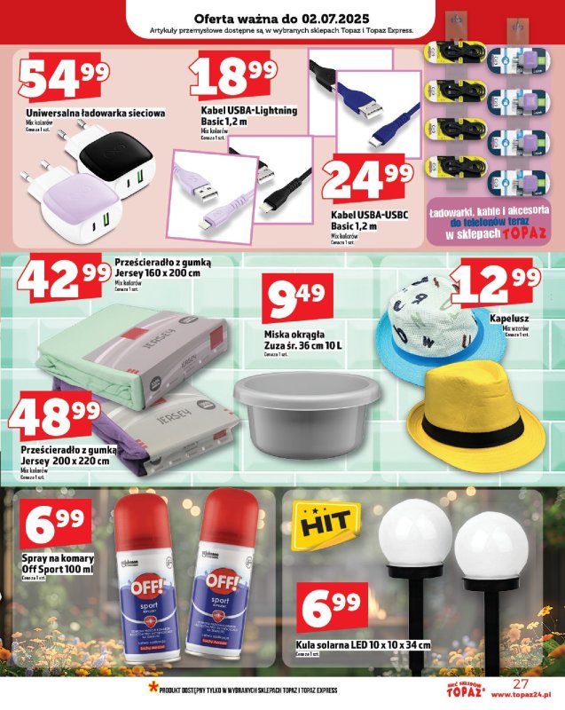 TOPAZ - gazetka promocyjna Gazetka od czwartku 26.06 do środy 02.07 - strona 27