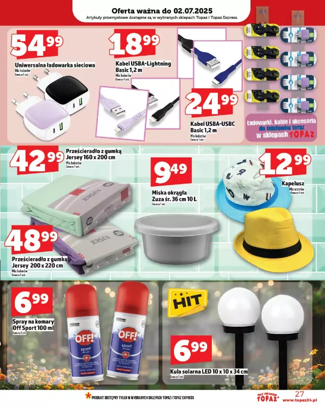 TOPAZ - gazetka promocyjna Gazetka od czwartku 26.06 do środy 02.07 - strona 27