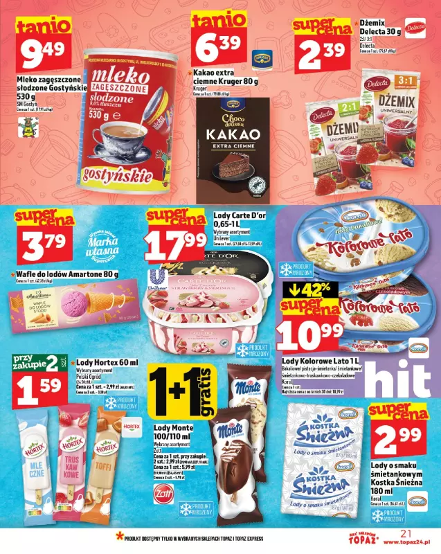 TOPAZ - gazetka promocyjna Gazetka od czwartku 26.06 do środy 02.07 - strona 21