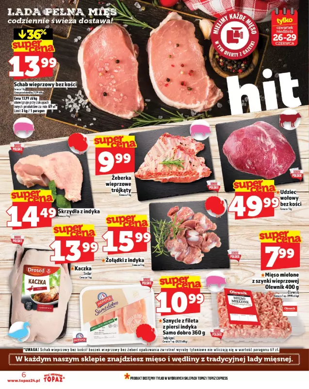 TOPAZ - gazetka promocyjna Gazetka od czwartku 26.06 do środy 02.07 - strona 6