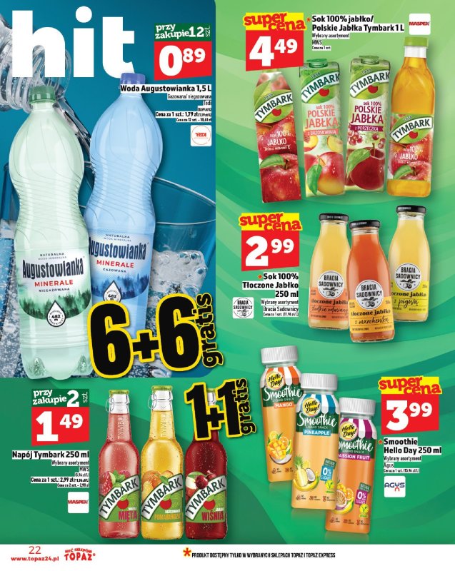 TOPAZ - gazetka promocyjna Gazetka od czwartku 26.06 do środy 02.07 - strona 22