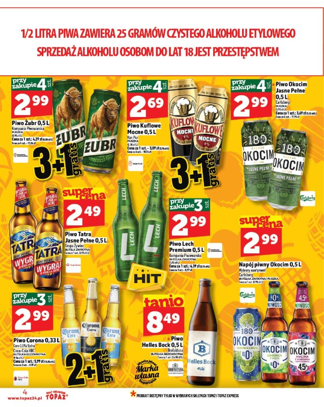 TOPAZ - gazetka promocyjna Gazetka od czwartku 26.06 do środy 02.07 - strona 4