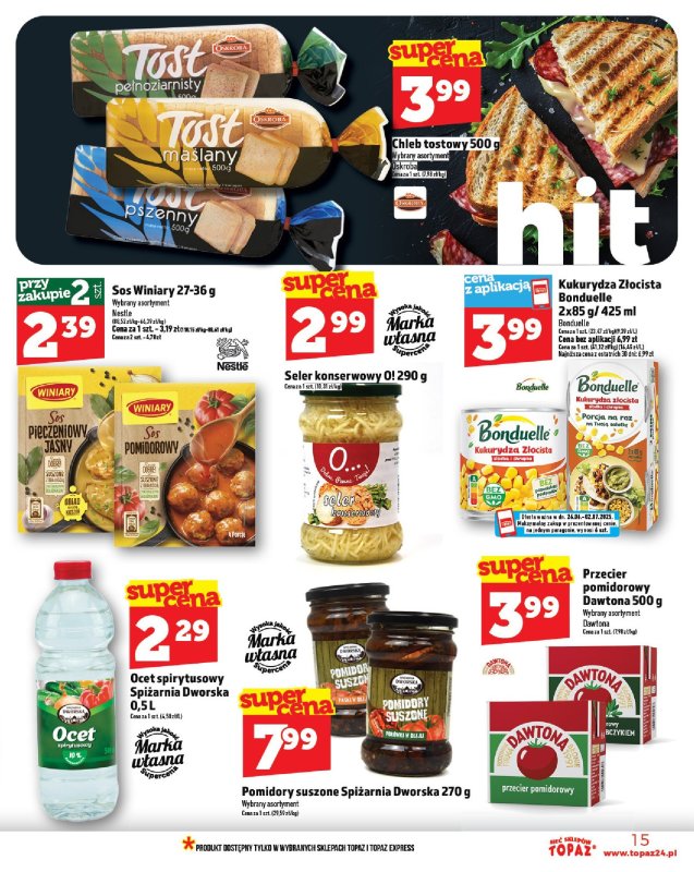 TOPAZ - gazetka promocyjna Gazetka od czwartku 26.06 do środy 02.07 - strona 15