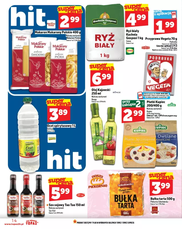 TOPAZ - gazetka promocyjna Gazetka od czwartku 03.07 do środy 09.07 - strona 14