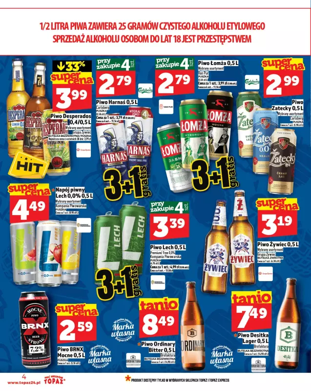 TOPAZ - gazetka promocyjna Gazetka od czwartku 03.07 do środy 09.07 - strona 4