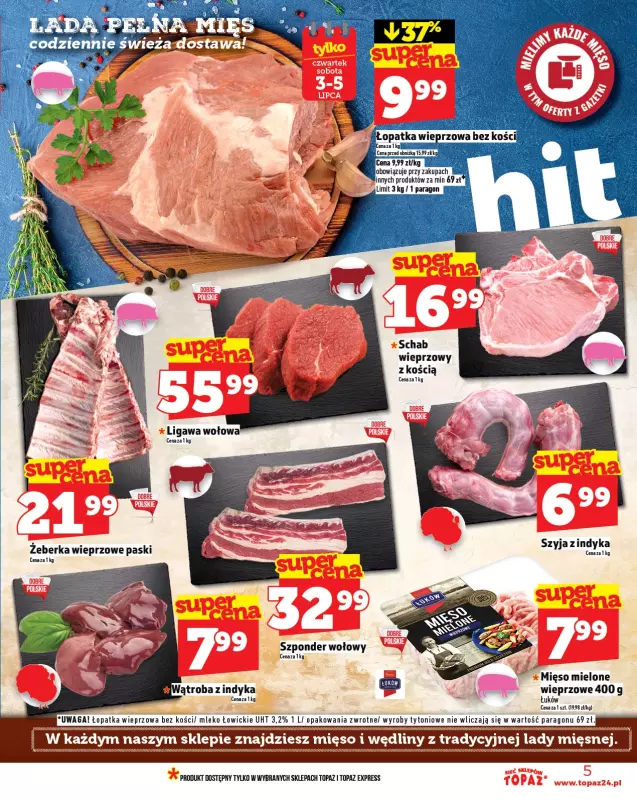 TOPAZ - gazetka promocyjna Gazetka od czwartku 03.07 do środy 09.07 - strona 5