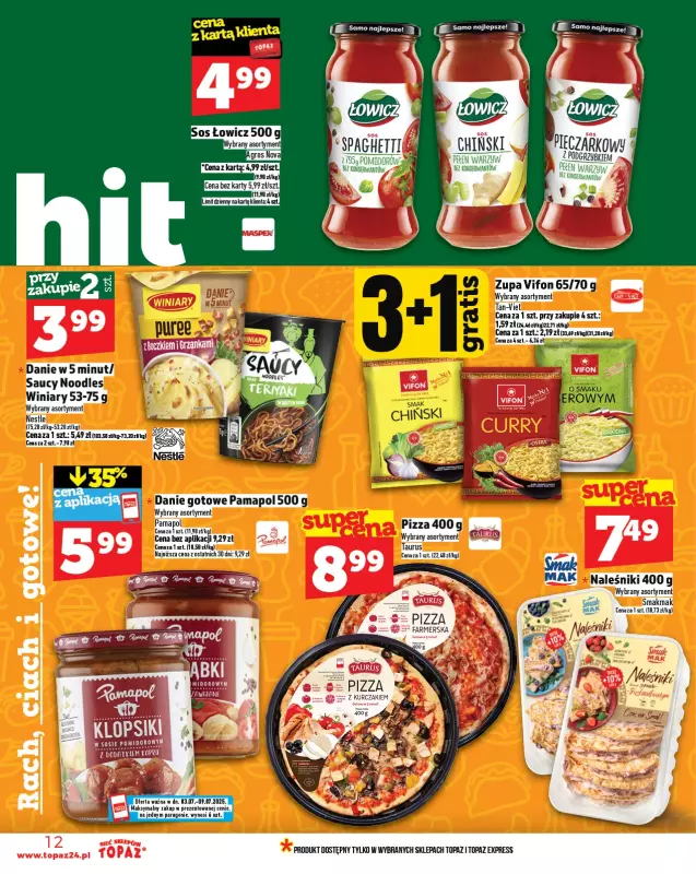 TOPAZ - gazetka promocyjna Gazetka od czwartku 03.07 do środy 09.07 - strona 12