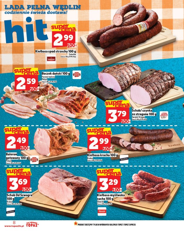 TOPAZ - gazetka promocyjna Gazetka od czwartku 03.07 do środy 09.07 - strona 8