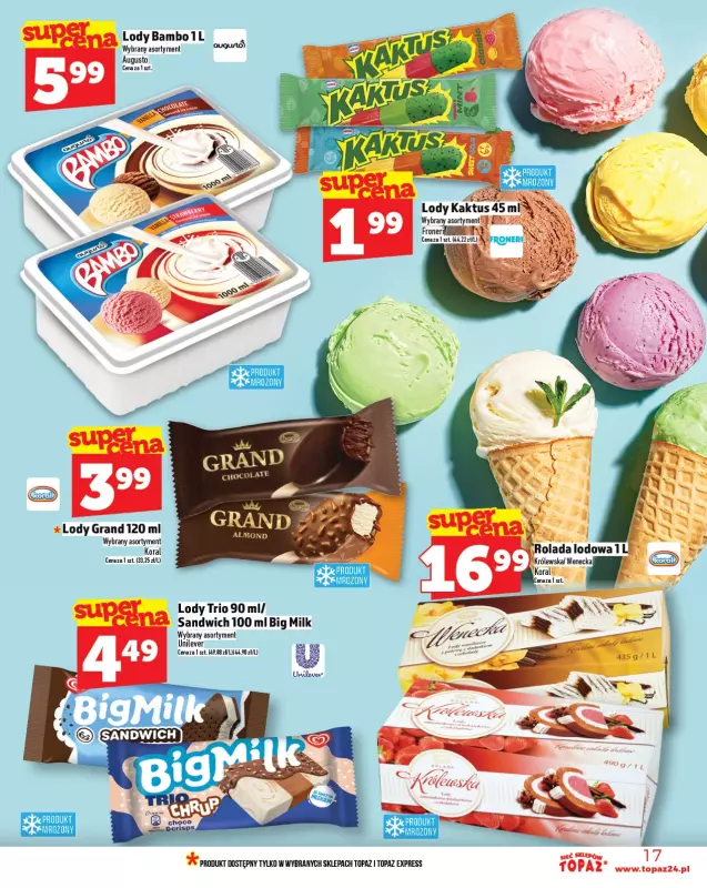 TOPAZ - gazetka promocyjna Gazetka od czwartku 03.07 do środy 09.07 - strona 17