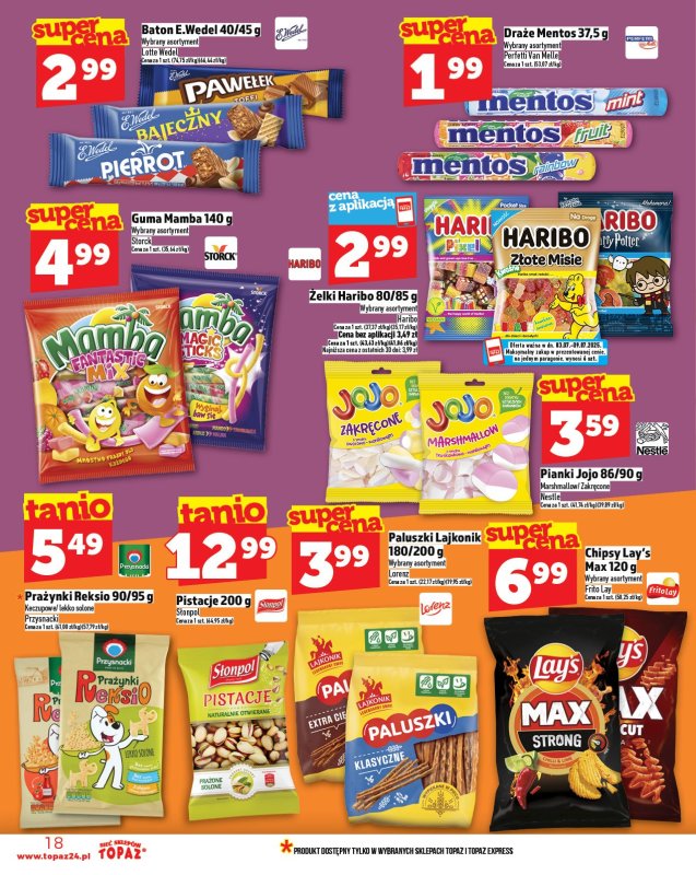 TOPAZ - gazetka promocyjna Gazetka od czwartku 03.07 do środy 09.07 - strona 18