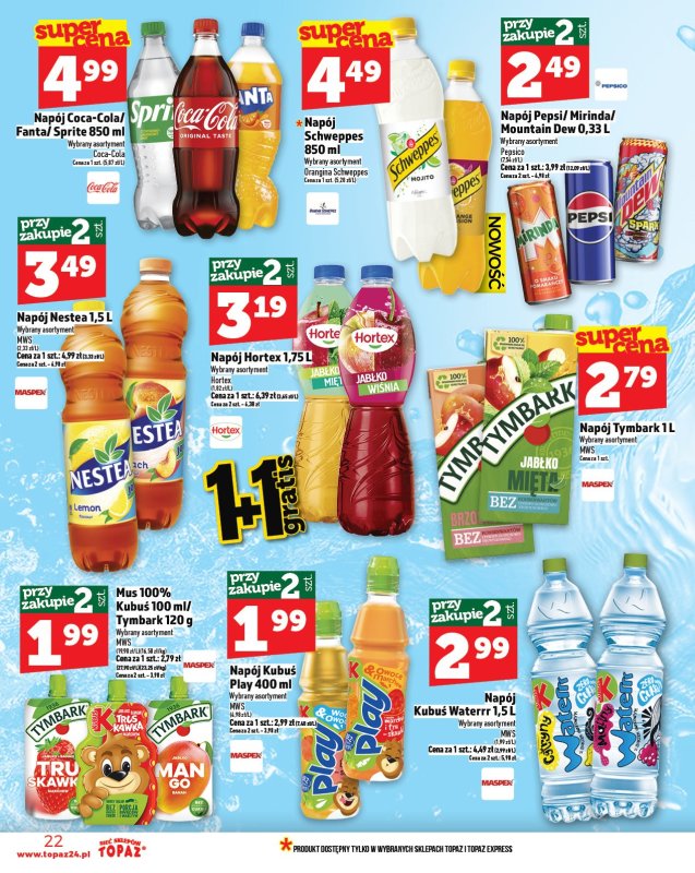 TOPAZ - gazetka promocyjna Gazetka od czwartku 03.07 do środy 09.07 - strona 22