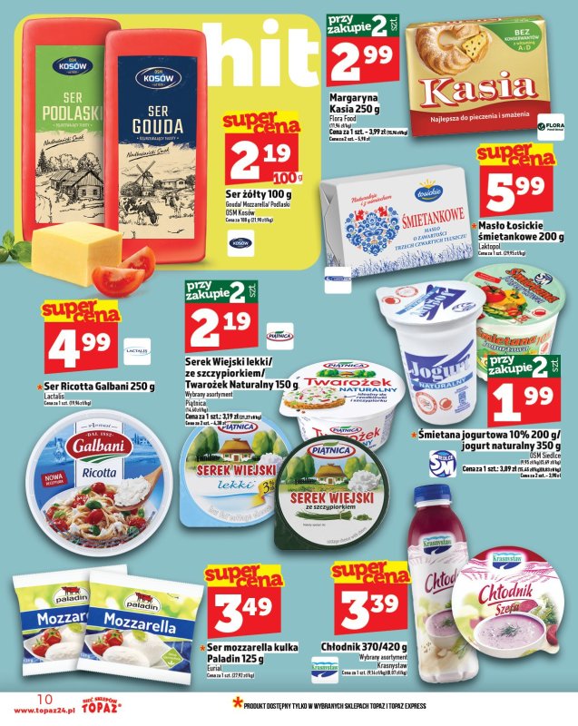 TOPAZ - gazetka promocyjna Gazetka od czwartku 03.07 do środy 09.07 - strona 10