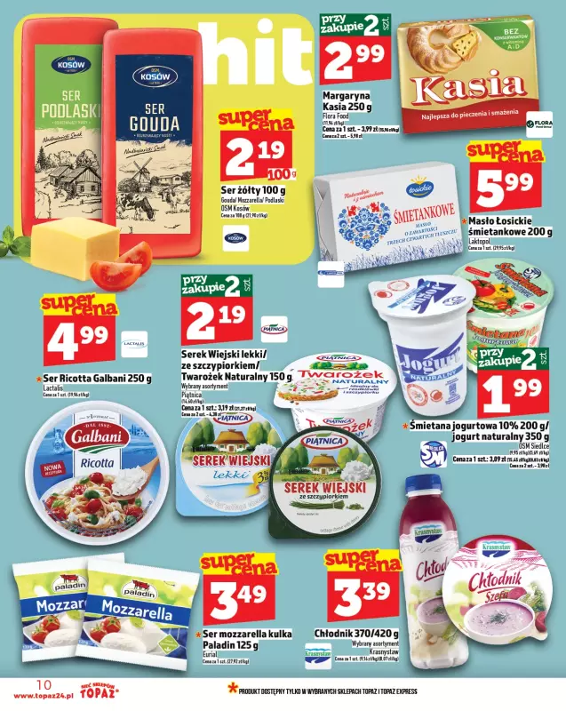 TOPAZ - gazetka promocyjna Gazetka od czwartku 03.07 do środy 09.07 - strona 10