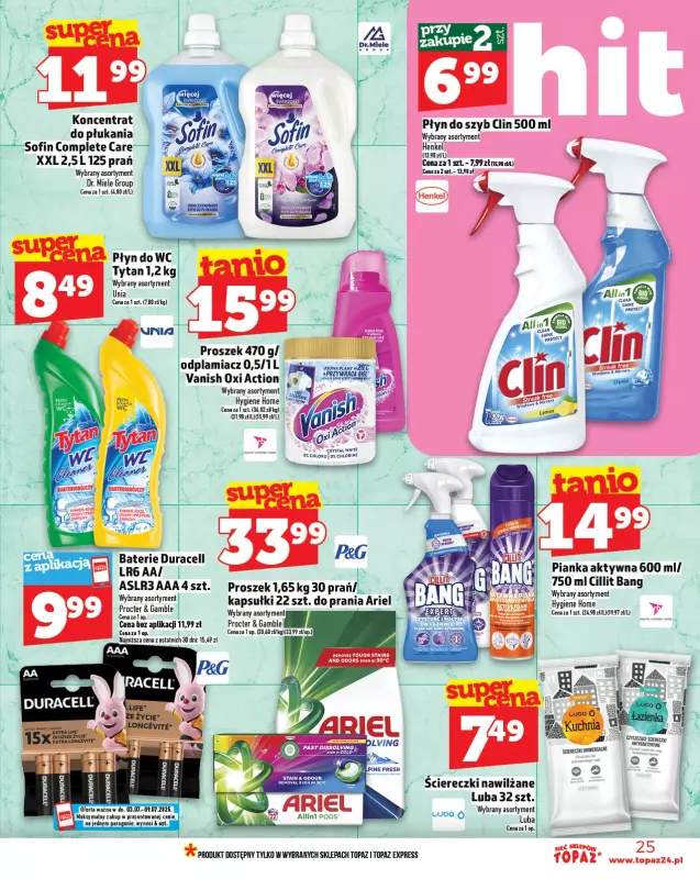 TOPAZ - gazetka promocyjna Gazetka od czwartku 03.07 do środy 09.07 - strona 25