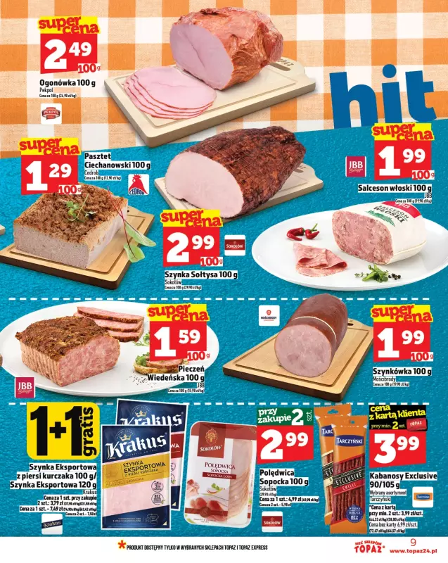 TOPAZ - gazetka promocyjna Gazetka od czwartku 03.07 do środy 09.07 - strona 9