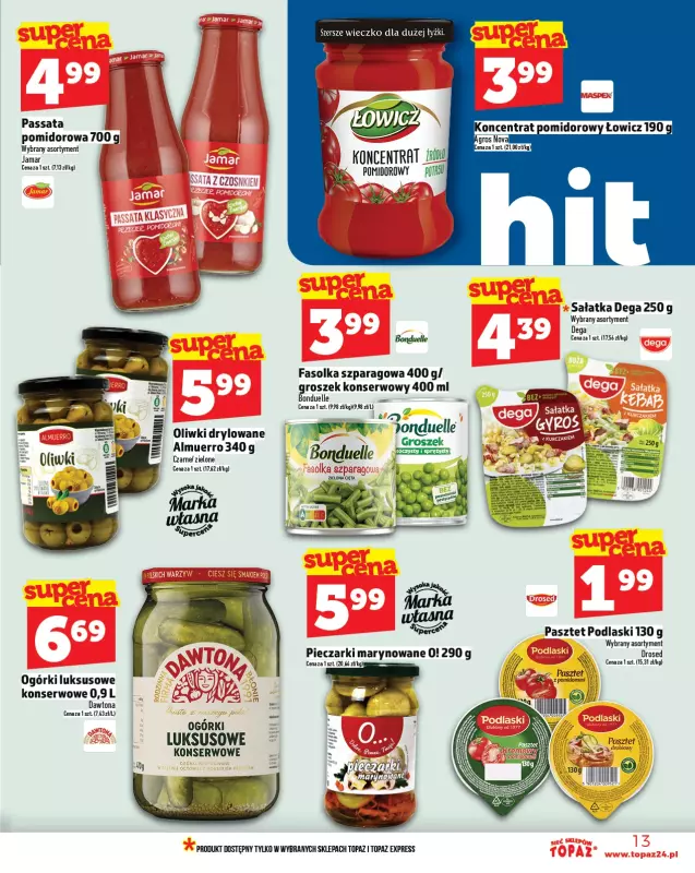 TOPAZ - gazetka promocyjna Gazetka od czwartku 03.07 do środy 09.07 - strona 13