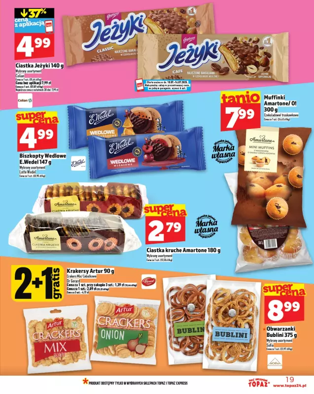 TOPAZ - gazetka promocyjna Gazetka od czwartku 10.07 do środy 16.07 - strona 19