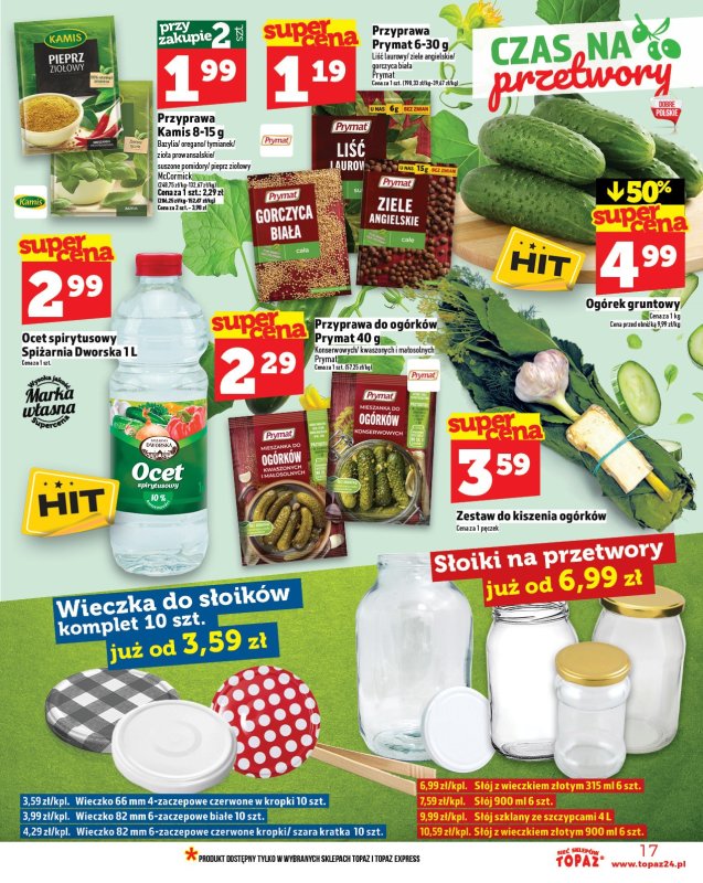 TOPAZ - gazetka promocyjna Gazetka od czwartku 10.07 do środy 16.07 - strona 17