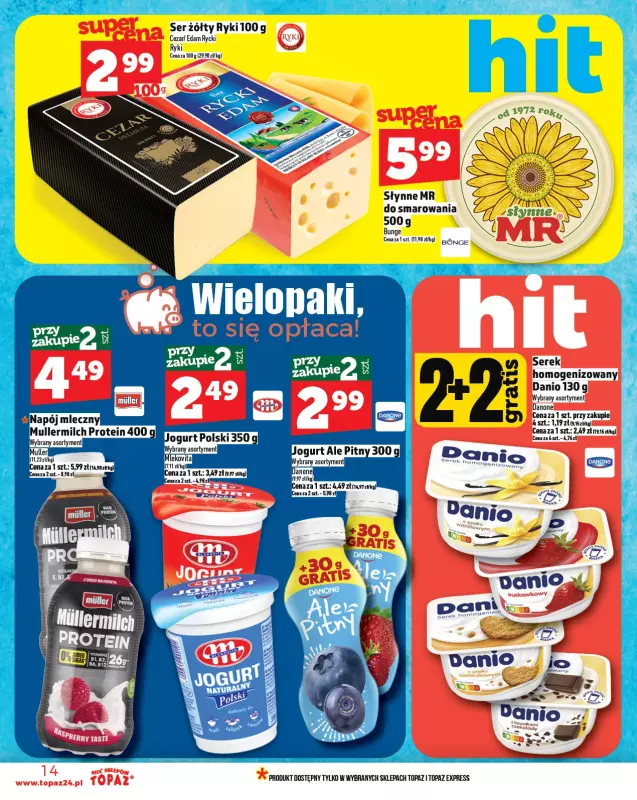 TOPAZ - gazetka promocyjna Gazetka od czwartku 10.07 do środy 16.07 - strona 14