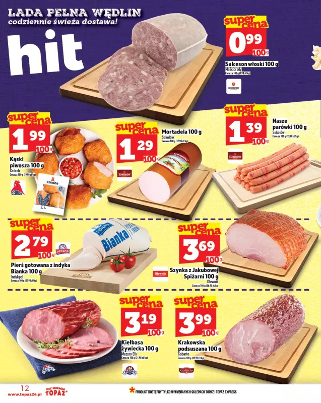 TOPAZ - gazetka promocyjna Gazetka od czwartku 10.07 do środy 16.07 - strona 12