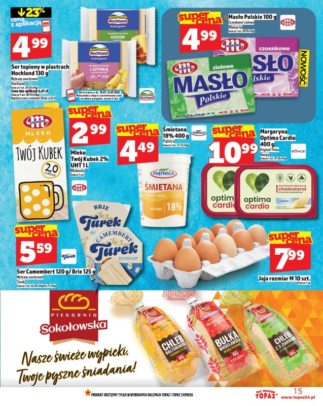 TOPAZ - gazetka promocyjna Gazetka od czwartku 10.07 do środy 16.07 - strona 15