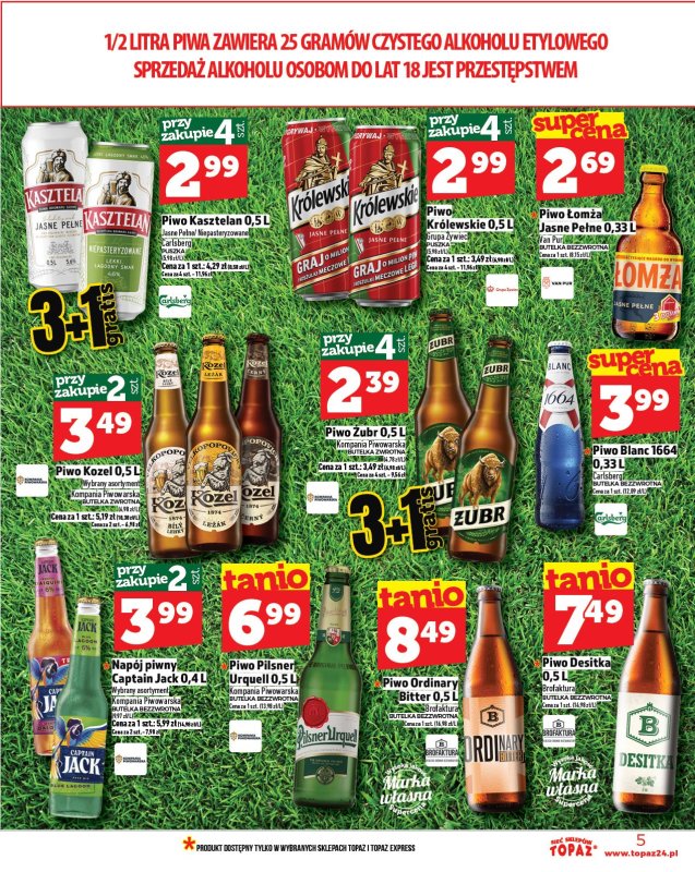 TOPAZ - gazetka promocyjna Gazetka od czwartku 10.07 do środy 16.07 - strona 5