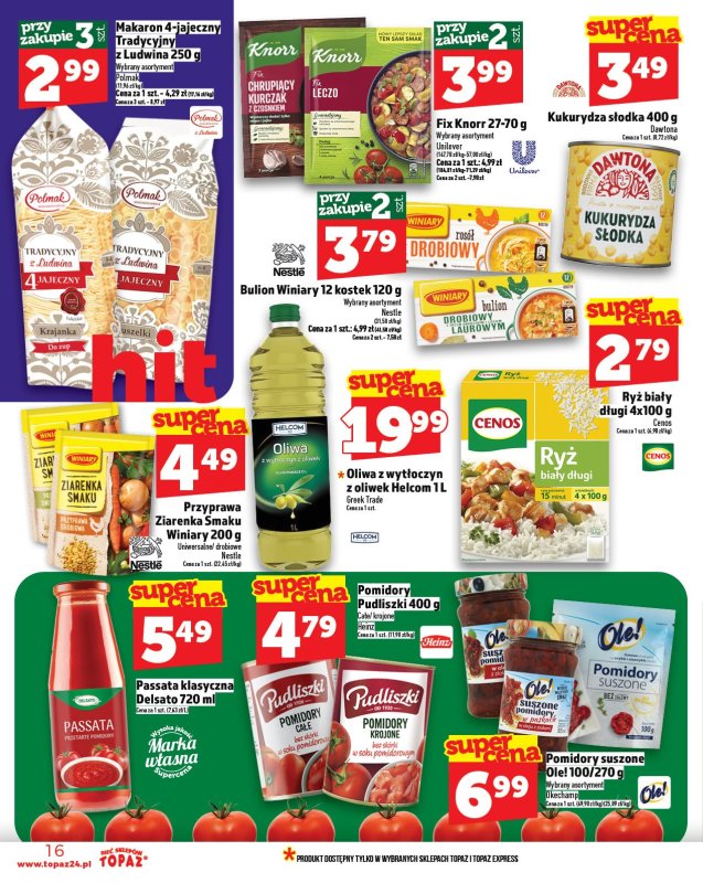 TOPAZ - gazetka promocyjna Gazetka od czwartku 10.07 do środy 16.07 - strona 16