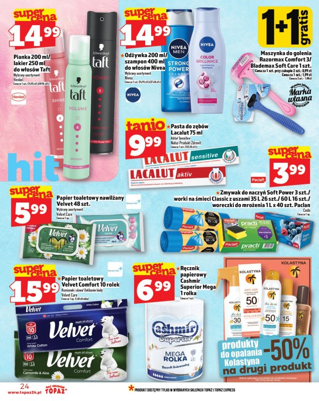 TOPAZ - gazetka promocyjna Gazetka od czwartku 17.07 do środy 23.07 - strona 24