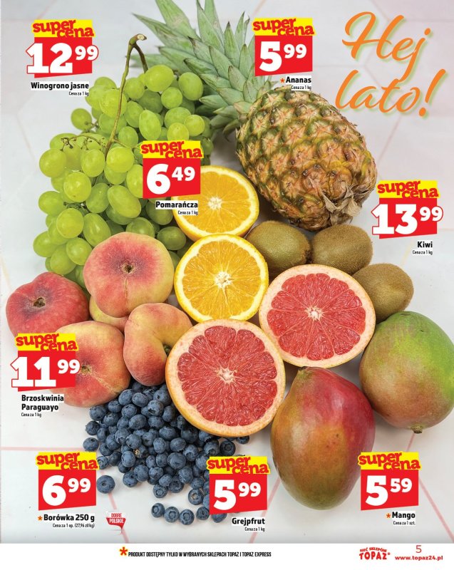 TOPAZ - gazetka promocyjna Gazetka od czwartku 17.07 do środy 23.07 - strona 5