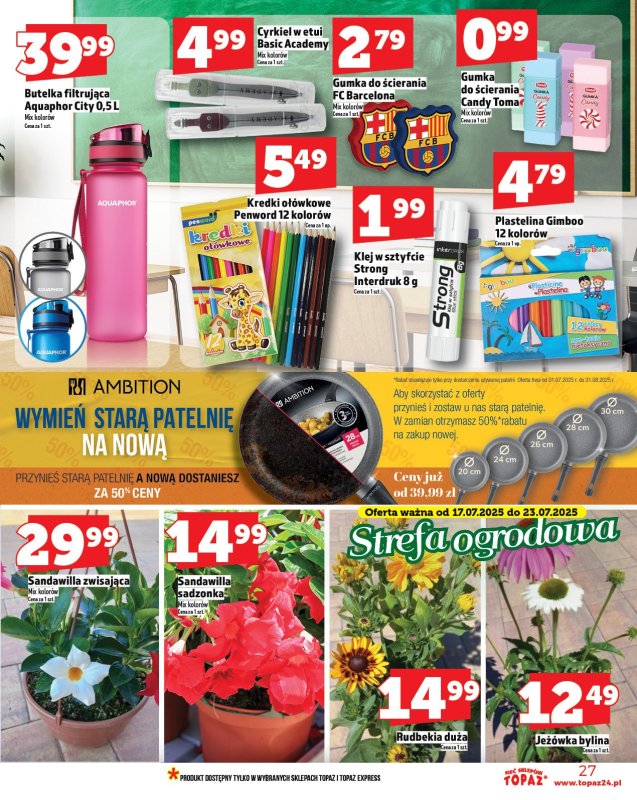 TOPAZ - gazetka promocyjna Gazetka od czwartku 17.07 do środy 23.07 - strona 27