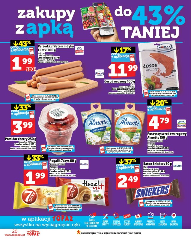 TOPAZ - gazetka promocyjna Gazetka od czwartku 17.07 do środy 23.07 - strona 20