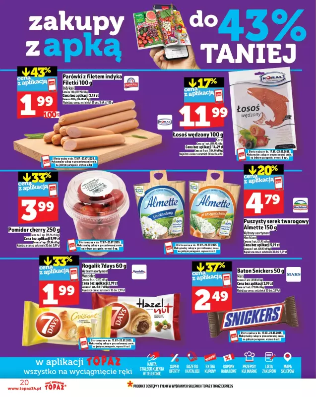 TOPAZ - gazetka promocyjna Gazetka od czwartku 17.07 do środy 23.07 - strona 20