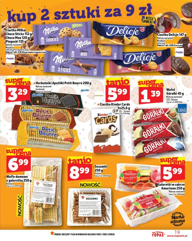 TOPAZ - gazetka promocyjna Gazetka od czwartku 17.07 do środy 23.07 - strona 19