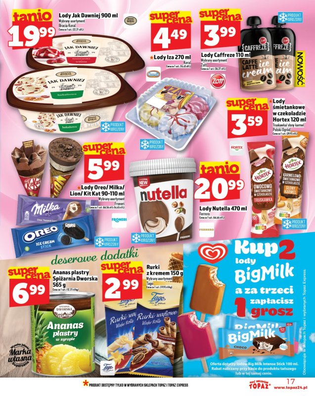TOPAZ - gazetka promocyjna Gazetka od czwartku 17.07 do środy 23.07 - strona 17