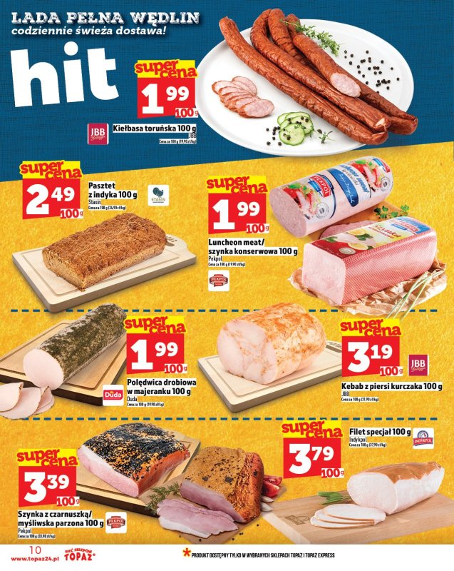 TOPAZ - gazetka promocyjna Gazetka od czwartku 17.07 do środy 23.07 - strona 10