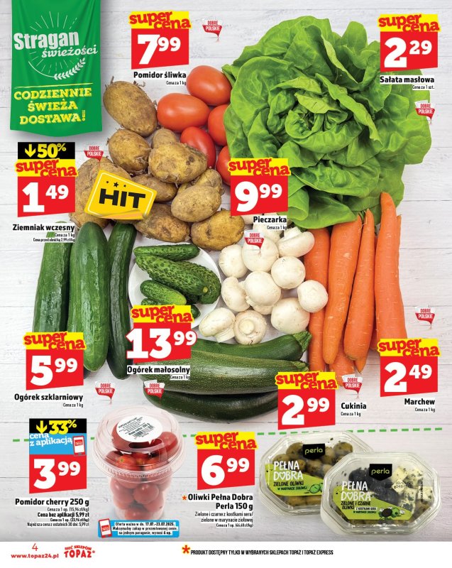 TOPAZ - gazetka promocyjna Gazetka od czwartku 17.07 do środy 23.07 - strona 4